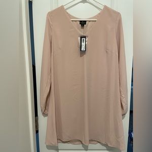 Dusty Rose dress w/ open sleeve
